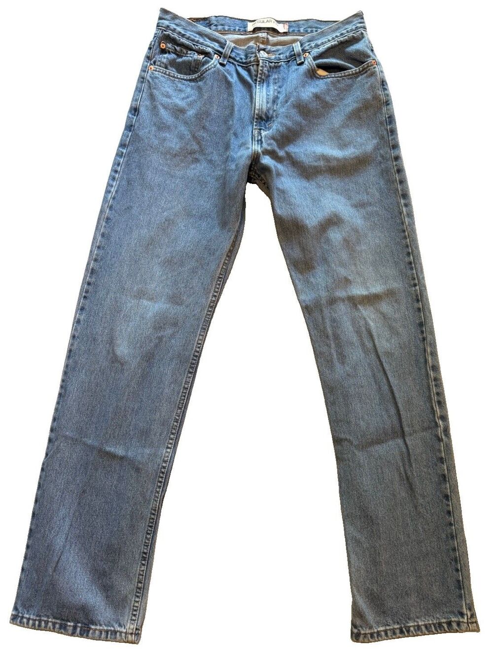 Levi's 505 Regular Fit Jeans Mens 34x34 Blue Medium Wash Straight Leg Denim